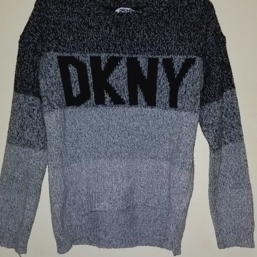 DKNY Kids Sweater, Size 6, Black/Gray